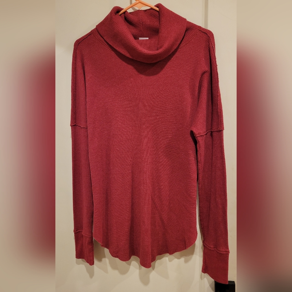 TNA Rich Red Long Sleeve Turtle Neck